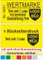 Preview: 1000 Wertmarken 1/1 "doppelseitig schwarzer Druck" - mit Text + Logo [[- inkl. Gestaltungsservice -]]
